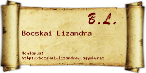 Bocskai Lizandra névjegykártya